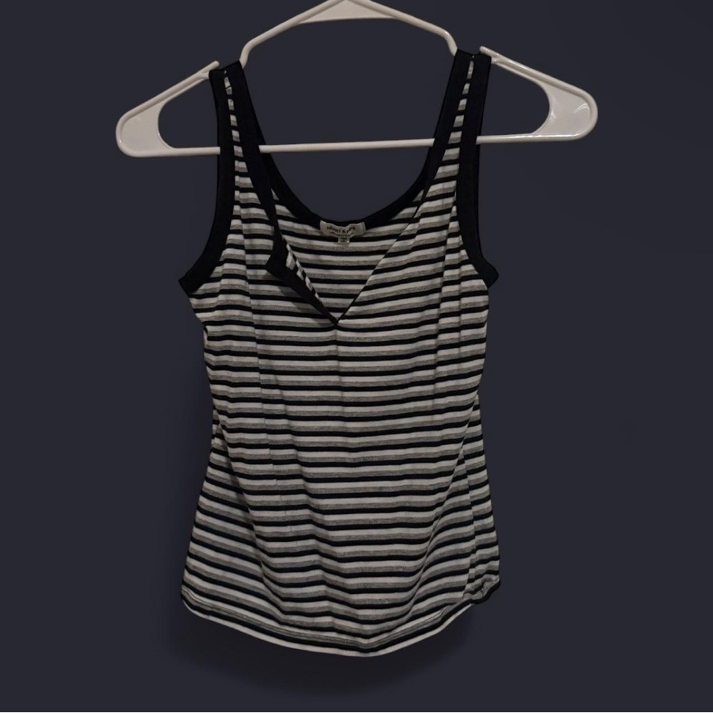 Striped Black and White Women's Top